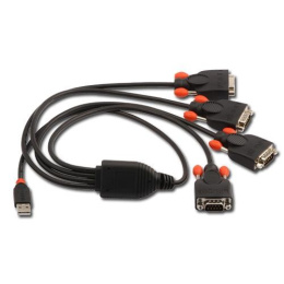 Konwerter USB 2.0 - 4 x RS232 Lindy 42690