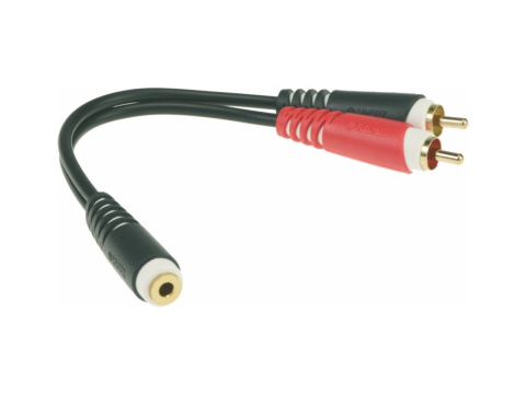 Stereo jack adapter (socket) -> 2 x RCA male 0.2m