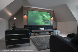 LaserTV Projektor Hisense PL1 + Ekran elektryczny Elite Screens Seria AEON CLR™ AR110H-CLR