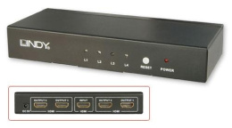 Rozdzielacz,splitter HDMI (1xIN-4xOUT) Lindy 38027